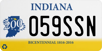 IN license plate 059SSN