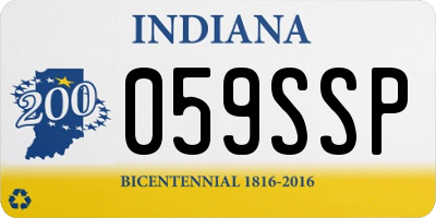 IN license plate 059SSP