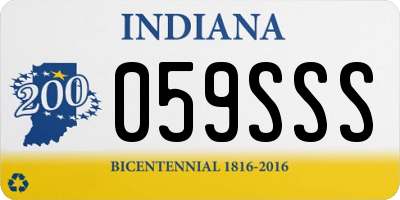 IN license plate 059SSS
