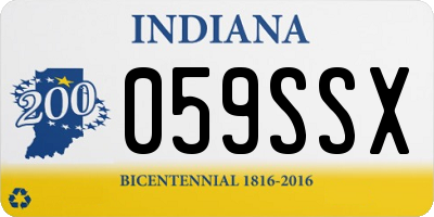 IN license plate 059SSX
