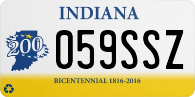 IN license plate 059SSZ
