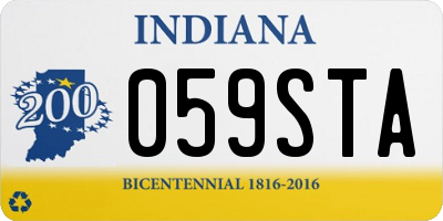IN license plate 059STA