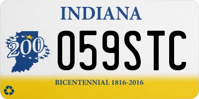 IN license plate 059STC