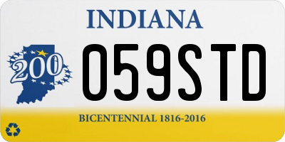 IN license plate 059STD