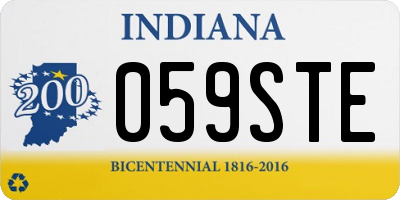 IN license plate 059STE