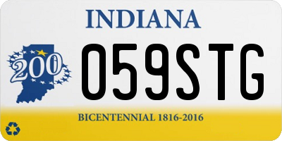 IN license plate 059STG
