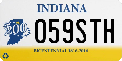 IN license plate 059STH