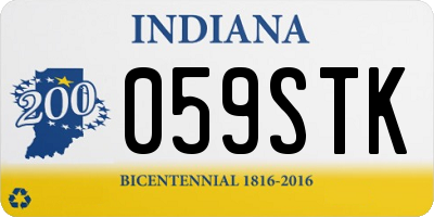 IN license plate 059STK