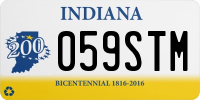 IN license plate 059STM