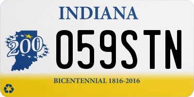 IN license plate 059STN