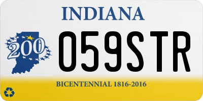 IN license plate 059STR