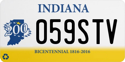 IN license plate 059STV