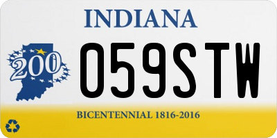 IN license plate 059STW