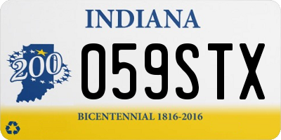 IN license plate 059STX