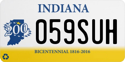 IN license plate 059SUH