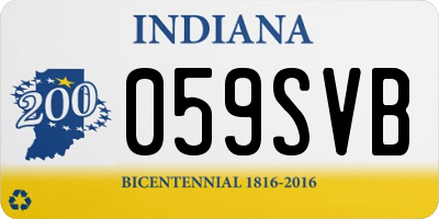 IN license plate 059SVB