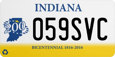 IN license plate 059SVC