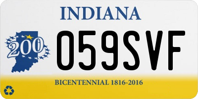 IN license plate 059SVF