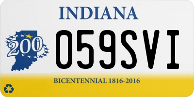 IN license plate 059SVI