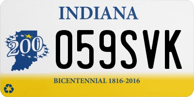 IN license plate 059SVK