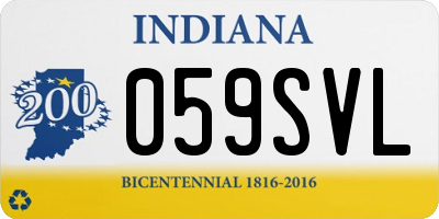 IN license plate 059SVL