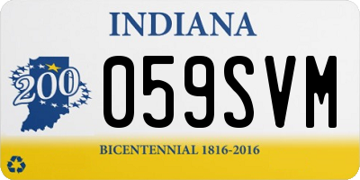 IN license plate 059SVM