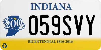 IN license plate 059SVY