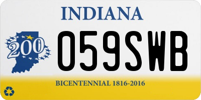 IN license plate 059SWB