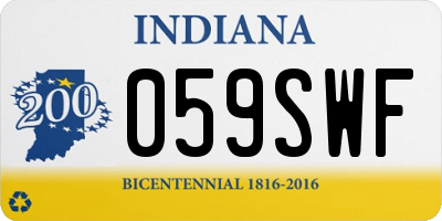 IN license plate 059SWF