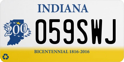 IN license plate 059SWJ