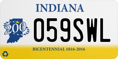 IN license plate 059SWL