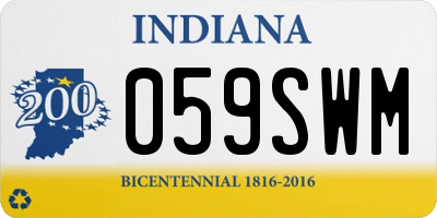 IN license plate 059SWM