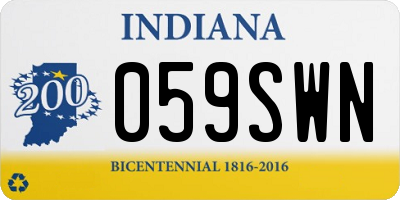 IN license plate 059SWN