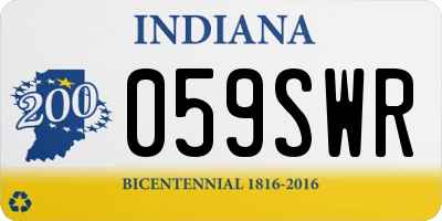 IN license plate 059SWR