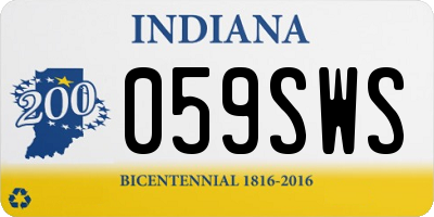 IN license plate 059SWS