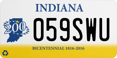 IN license plate 059SWU