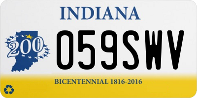 IN license plate 059SWV