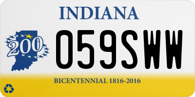IN license plate 059SWW
