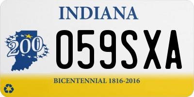 IN license plate 059SXA