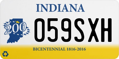IN license plate 059SXH