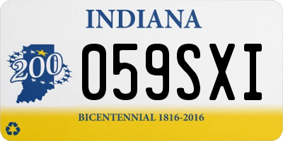 IN license plate 059SXI