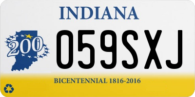 IN license plate 059SXJ