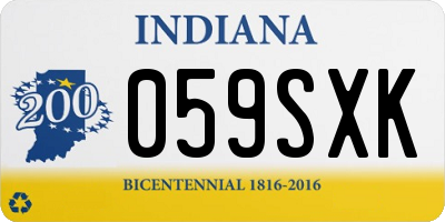 IN license plate 059SXK