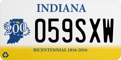 IN license plate 059SXW