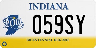 IN license plate 059SY