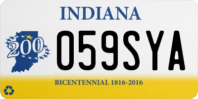 IN license plate 059SYA