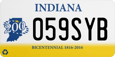 IN license plate 059SYB
