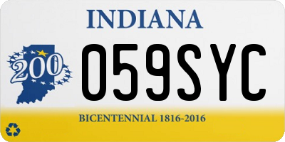 IN license plate 059SYC