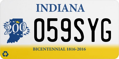 IN license plate 059SYG