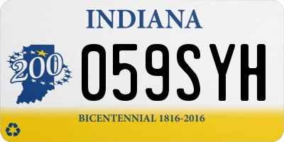 IN license plate 059SYH